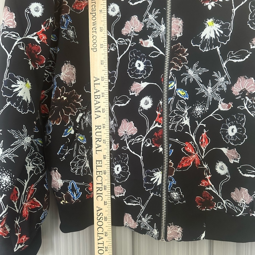 Philosophy Multicolor Floral Women's Bomber Jacket Oversized Layer Sz S Full Zip - Picture 4 of 11